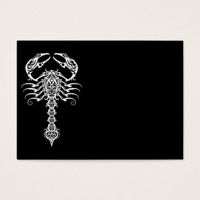 Intricate White Tribal Scorpion (Front)