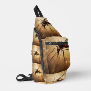 Intricate Wings: The Mosquito Fractal Art Sling Bag