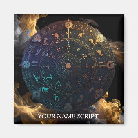 Intricate Zodiac Disk Astrology Art & Décor