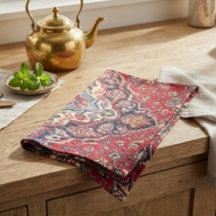 Intricately Woven Persian Rug Red Floral
