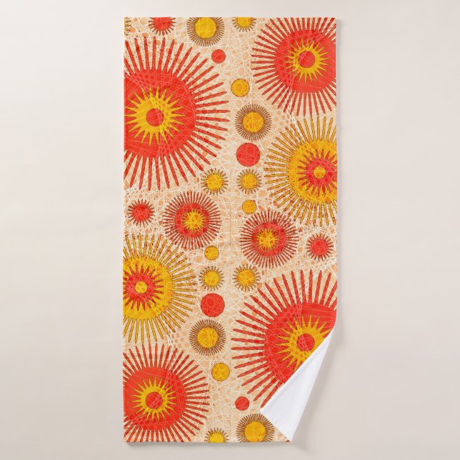 Intriguing modern abstract design with floral and  bath towel (Bath Towel)