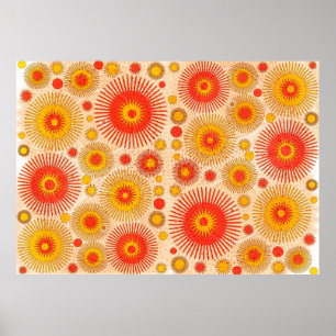 Intriguing modern abstract design with floral and  poster