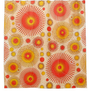 Intriguing modern abstract design with floral and  shower curtain