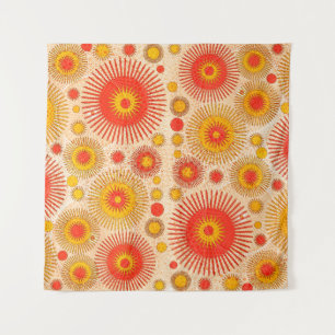 Intriguing modern abstract design with floral and tapestry