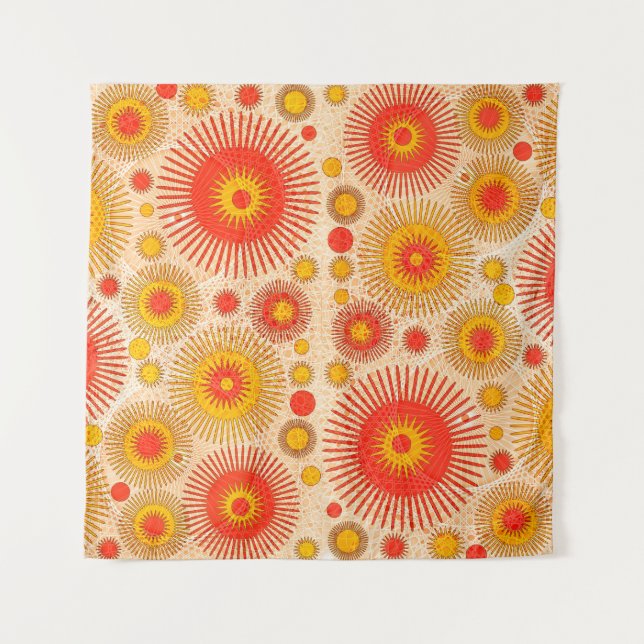 Intriguing modern abstract design with floral and  tapestry (Front)