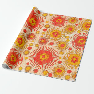 Intriguing modern abstract design with floral and  wrapping paper
