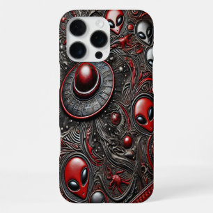 Intriguing Patterns of Alien Life and Encounters iPhone 16 Pro Max Case
