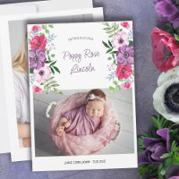 Introducing 2 Photo Purple Pink Flowers Birth
