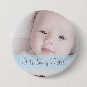 Introducing Baby Personalised Photo & Name Button