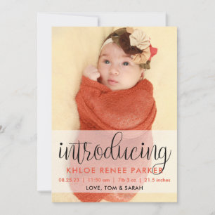 Introducing - Birth Announcement