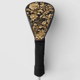 Introducing Elegance Redefined: The Black and Gold Golf Head Cover