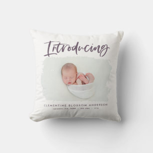 Introducing elegant minimal photo birth cushion