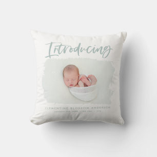 Introducing elegant minimal photo birth cushion