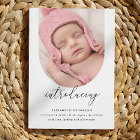 Introducing. Elegant minimalist arch photo birth