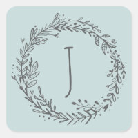Introducing floral wreath initial name