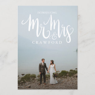 Introducing Mr Mrs Elopement Wedding Announcement