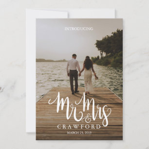 Introducing Mr & Mrs Married Wedding Announcement