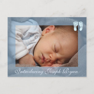 Introducing New Baby  Announcement Postcard