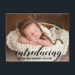 Introducing New Baby Hearts Announcement Photo Postcard<br><div class="desc">Introducing New Baby Hearts Announcement Photo Postcard</div>