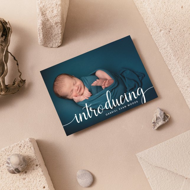 Introducing Newborn Name Photo Collage Birth Announcement (Creator Uploaded)