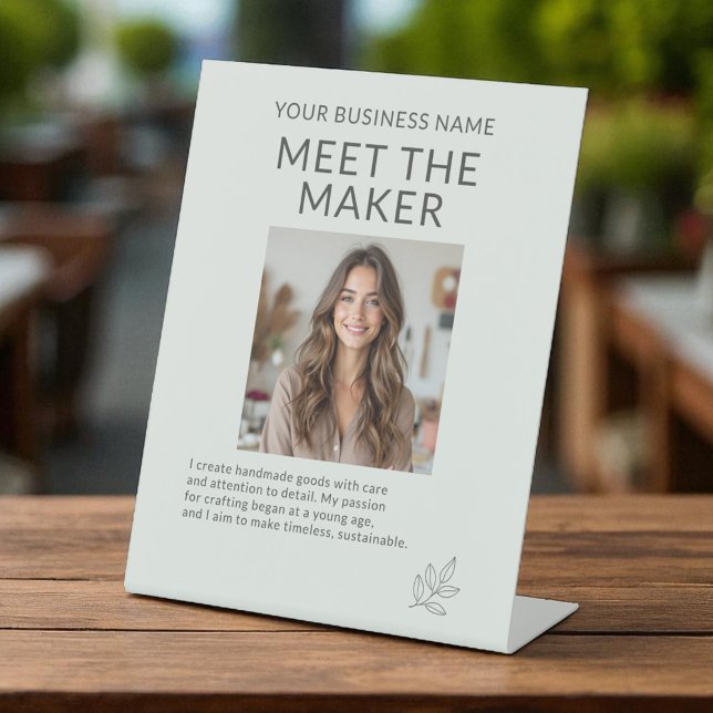 Introduction Minimalist Small Business Botanical Pedestal Sign (Creator Uploaded)