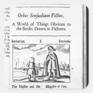 Introduction to 'Orbis Sensualium Pictus' Square Sticker