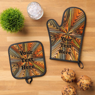 Introspection Oven Mitt & Pot Holder Set
