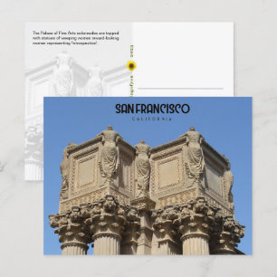 'Introspection', The Palace of Fine Arts, CA - Postcard