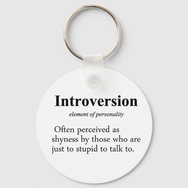 Introversion Definition Typo Version Key Ring (Front)