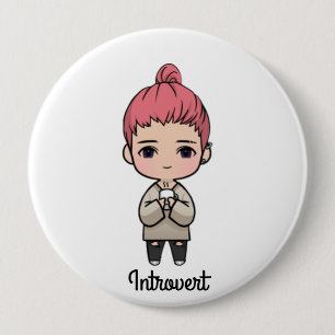 Introvert 10 Cm Round Badge