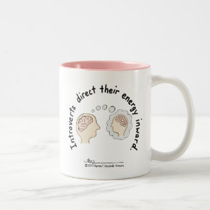 Introvert Basics: Energy Inward Pink Two-Tone Mug