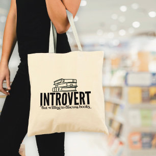 Introvert Book Lover Tote Bag