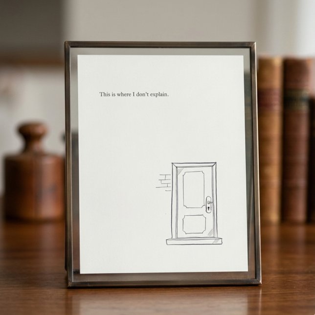 Introvert Boundary Minimalist Line Art Gift Photo Print (Creator Uploaded)