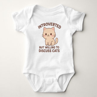  Introvert But Discuss Cats Baby One-Pieces Baby Bodysuit