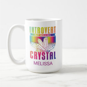 Introvert But Willing to Discuss Crystal Custom Coffee Mug