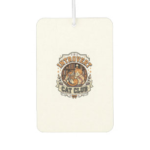 Introvert Cat Club Cat Introvert Anti Social Vinta Car Air Freshener