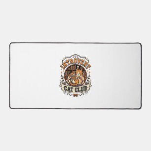 Introvert Cat Club Cat Introvert Anti Social Vinta Desk Mat