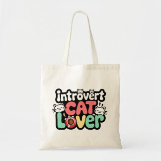 Introvert Cat Lover Tote Bag