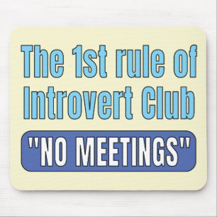 Introvert Club    T-Shirt Mouse Pad