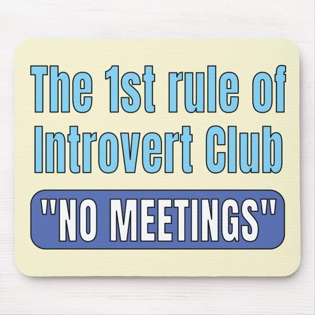 Introvert Club    T-Shirt Mouse Pad (Front)
