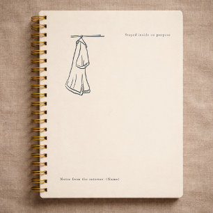 Introvert Custom Gift Minimalist Line Art  Notebook