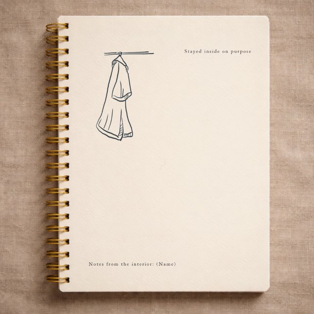 Introvert Custom Gift Minimalist Line Art  Notebook (Creator Uploaded)