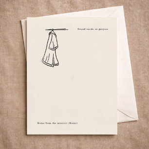 Introvert Custom Minimalist Line Art Solitude Card