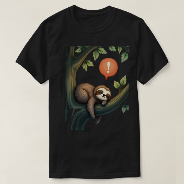 Introvert Feed Refresh Avoidance Sloth Sleeping Th T-Shirt (Design Front)
