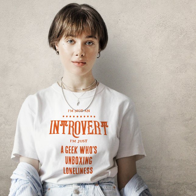 Introvert Geek Unboxing Clever T-Shirt (Introvert Geek Unboxing Clever T-Shirt)