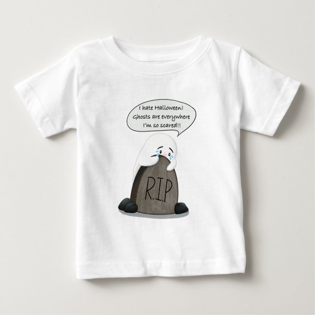  Introvert ghost hate Halloween Baby T-Shirt (Front)