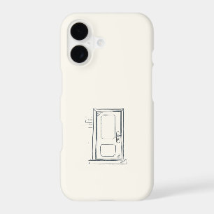 Introvert Gift Minimalist Closed Door Line Art