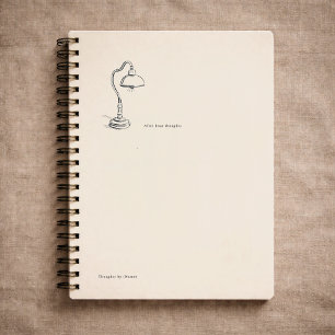 Introvert Gift Minimalist Line Art Quiet Solitude Notebook
