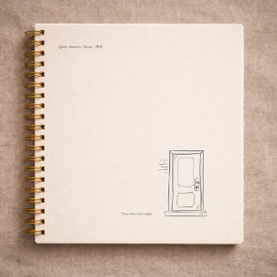 Introvert Gift Quiet Solitude Closed Door Notebook