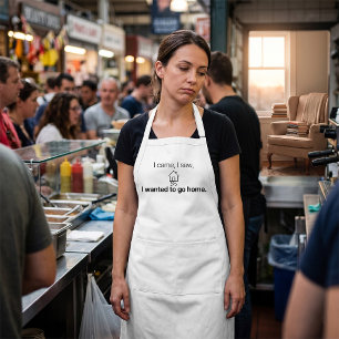 Introvert Humour I Came I Saw Wanted To Go Home  Standard Apron